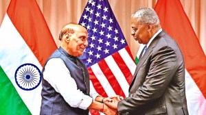 rajnath singh, rajnath singh US visit, India, US ink bilateral Security of Supply Agreement, india and US, India and US supply agreement, Defence Minister Rajnath Singh’s four-day official visit to the United States, latest rajnath singh news, indian express