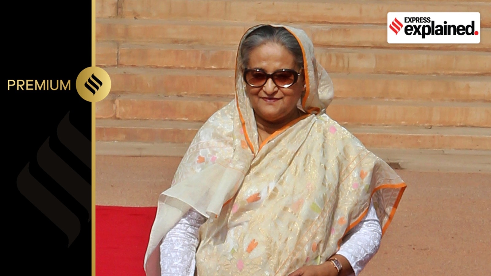 Bangladesh Prime Minister Sheikh Hasina during the Ceremonial Reception at Rashtrapati Bhavan on April 8, 2017.