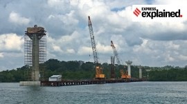Construction of the bridge between Gandhi Ghat Jetty & Uttara Jetty near Kadamtala, Middle Andaman.