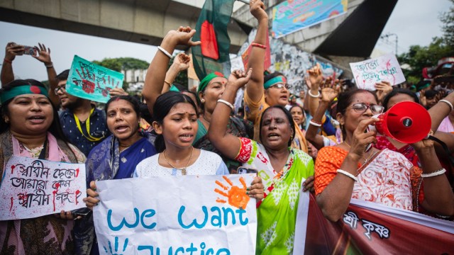 Protest over violence against minorities in Bangladesh