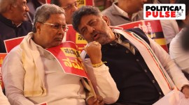 Congress Karnataka CM Siddaramaiah with his deputy D K Shivakumar. (Express file photo by Tashi Tobgyal)