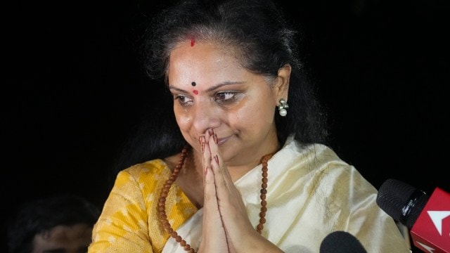 K Kavitha walks out of Tihar Jail