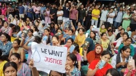 Kolkata doctor killed protest
