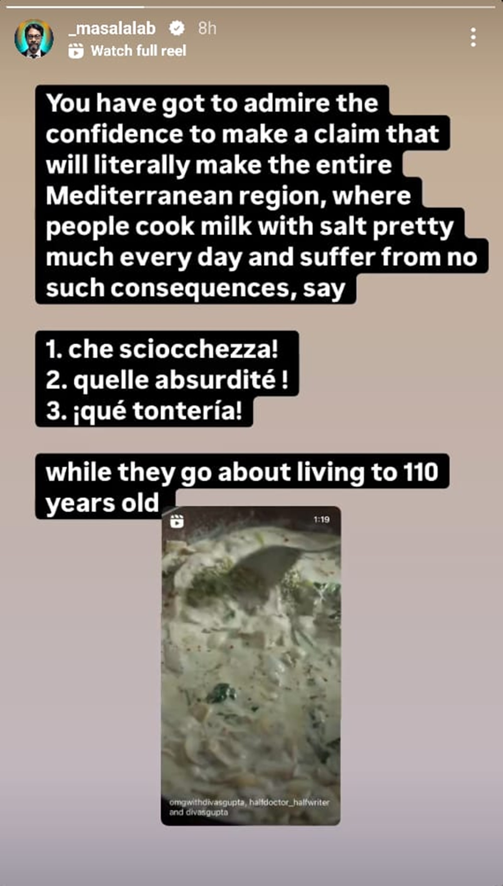 No scientific evidence is available to support the claim that milk consumption can cause the health conditions mentioned in the clip.
