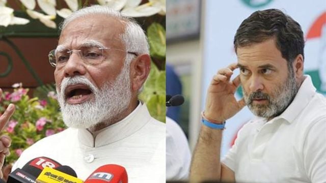 Prime Minister Narendra Modi and Congress leader Rahul Gandhi. (Express Archive)
