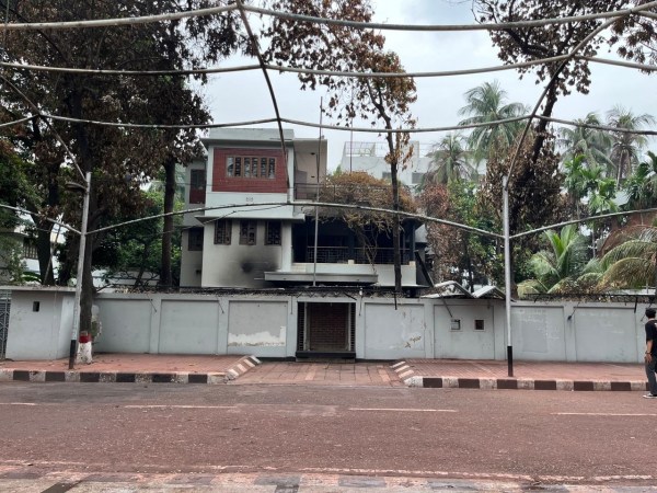 house burnt down