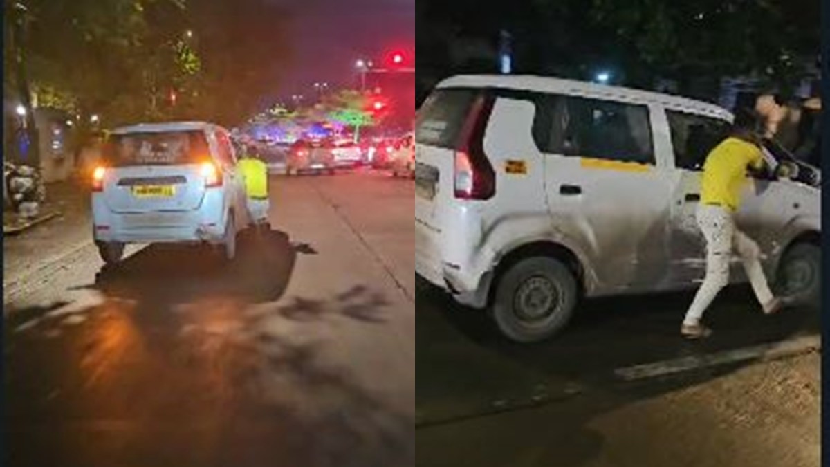 mumbai cab driver performs stunts, indian express