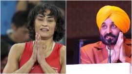 Bhagwant Mann, Vinesh Phogat, Vinesh Phogat disqualification, Paris Olympics, Weight issue, Charkhi Dadri, Haryana, Coaching staff criticism, Physiotherapists, Gold medal potential, Union government, Indian athletes, Indian Olympic Association, Step-motherly treatment, Red card Indian hockey player, Government support for athletes, Olympic Games readiness, Sportsmanship, Athlete support, Weight-related disqualification, Government failure to appeal, Sports officials vacation, Ukraine war intervention, Phogat's missed medal.