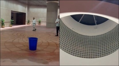 Water leak spotted in new Parliament building, 'paper leak outside, water  leakage inside', says Congress MP | India News - The Indian Express