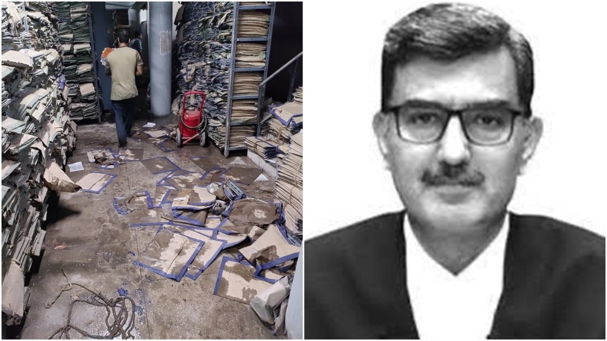 High Court case files, Punjab and Haryana HC files, HC files in basemen, Sector 17 building, basement flooding, heavy rainfall, Indian express news