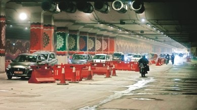 Pragati Maidan tunnel, pragati maidan tunel shut, Pragati maidan tunnel night traffic, Public Works Department, Pragati Maidan Tunnel repair work, tunnel traffic movement at night, Central Delhi, Noida, Ghaziabad, Southeast Delhi, ITO, India Gate, Indian express news