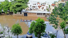 Saurashtra rain, Vadodara rains, Ahmedabad rains, Vadodara floods, Ahmedabad floods, Vadodara monsoon, Ahmedabad monsoon, Ahmedabad news, Gujarat news, India news, Indian express, Indian express India news, Indian express India