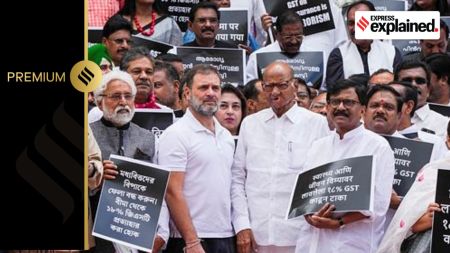 GST protest Rahul Gandhi
