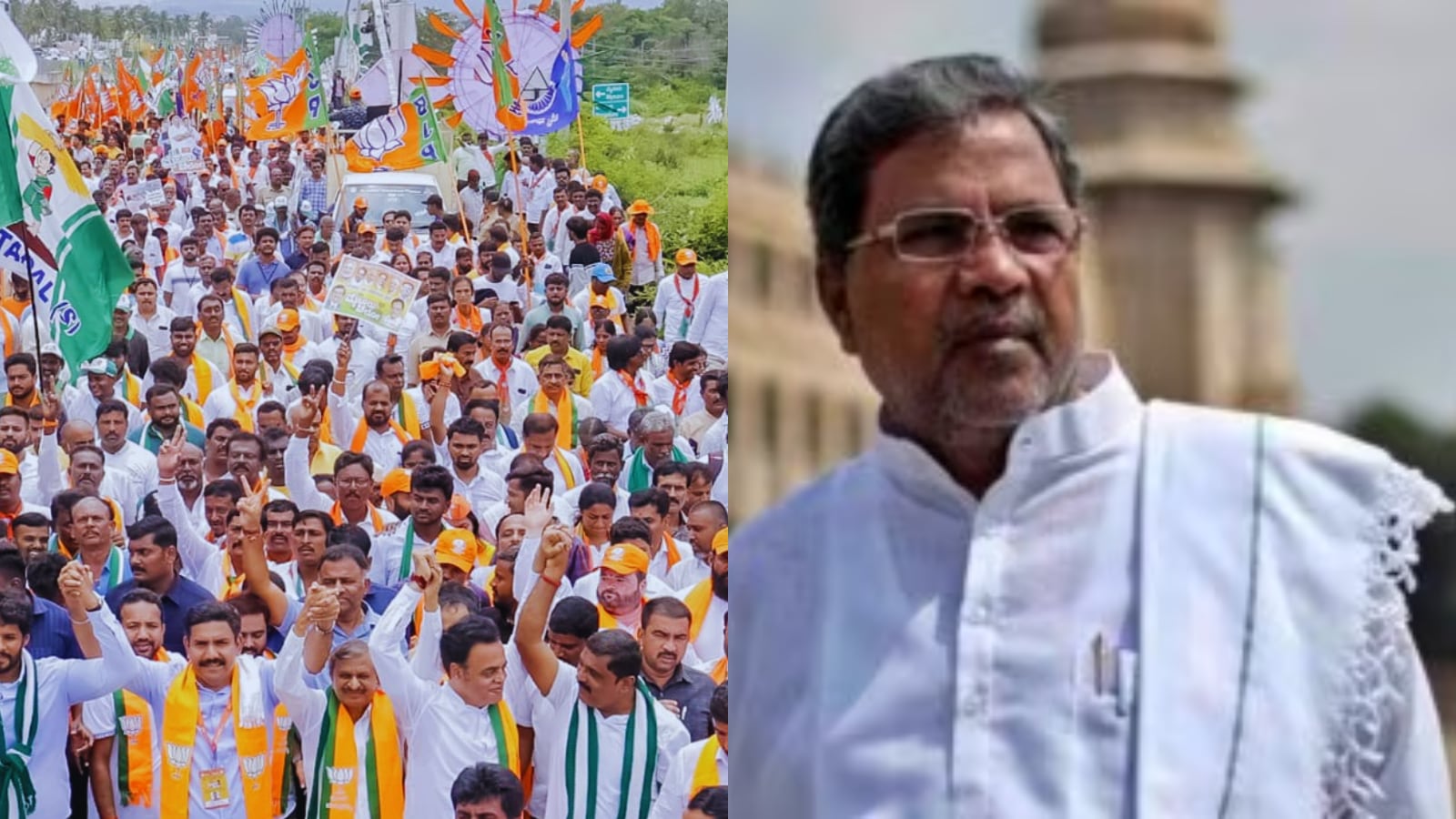 Karnataka: Congress, BJP Protest Over Siddaramaiah Prosecution