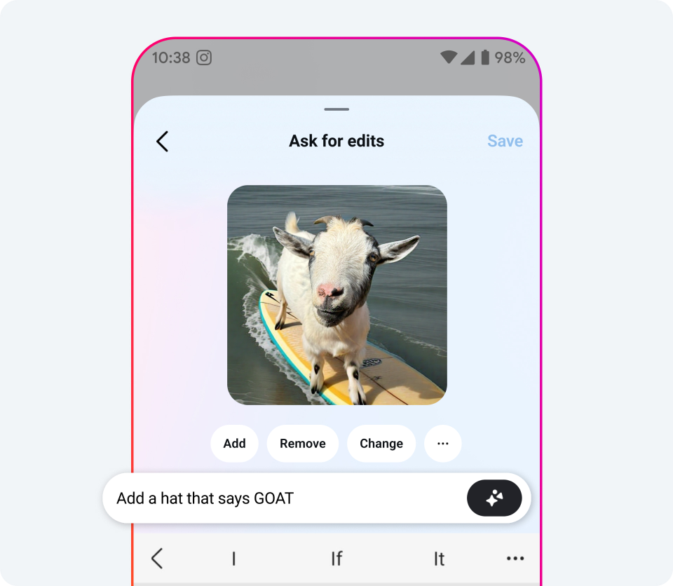 Meta AI tin  assistance   you edit existing photos.