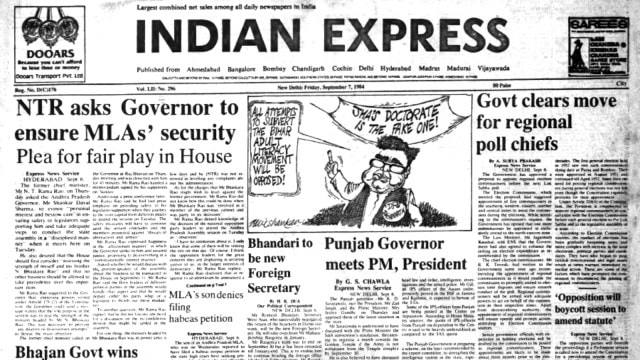 Haryana Floor Test, NTR’s Appeal, Bhandari Takes Over, More Demand For TVs, Forty Years Ago, editorial, Indian express, opinion news, indian express editorial