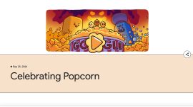 This doodle isn’t just a playful nod to popcorn; it’s a global multi-player, interactive game that pits users against competitors from around the world