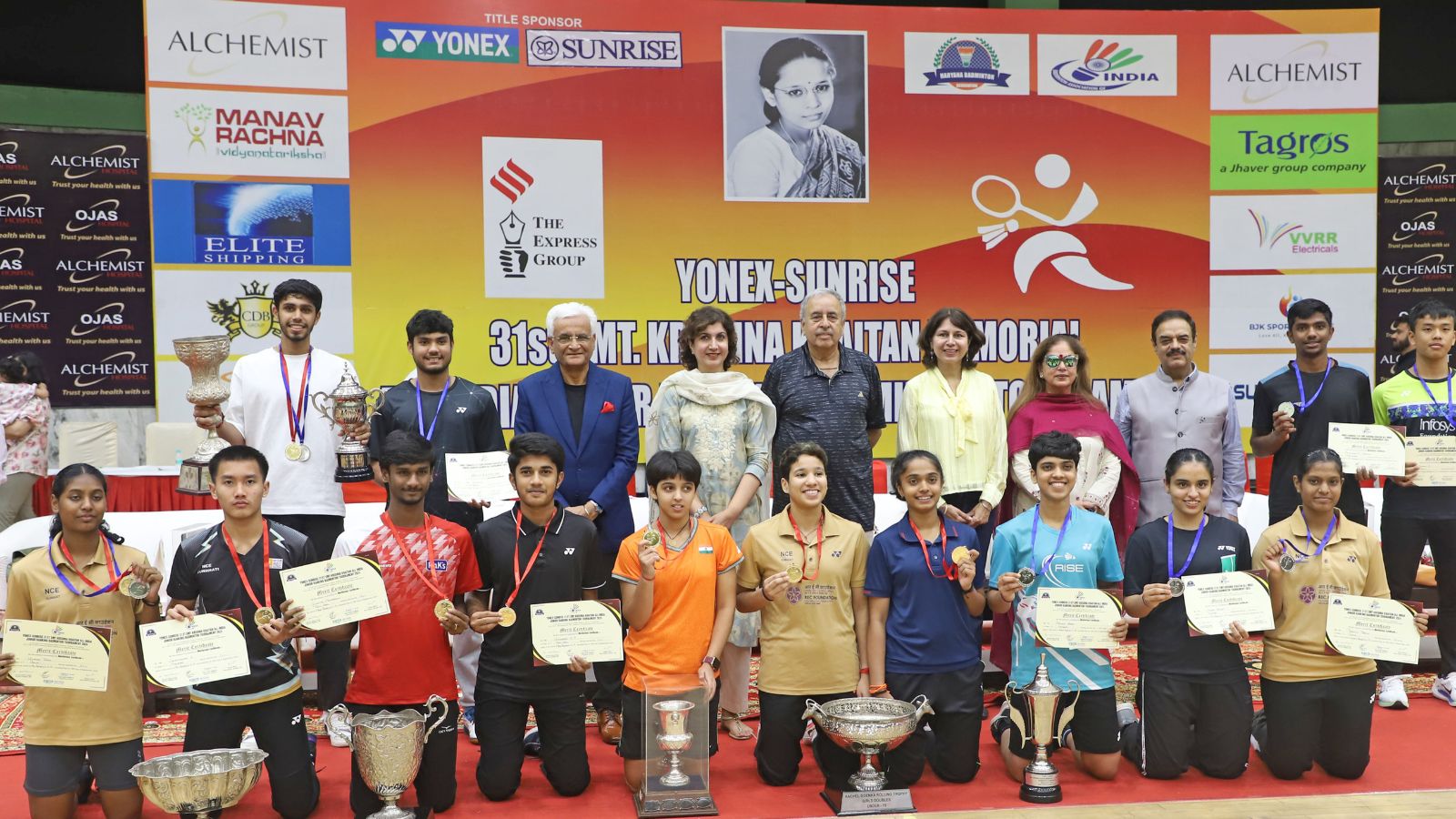 Singles’ selfies, double(s) delight at 31st Smt Krishna Khaitan Memorial badminton tournament