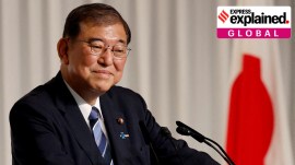 Shigeru Ishiba, the newly elected leader of Japan's ruling party, the Liberal Democratic Party (LDP) holds a press conference after the LDP leadership election, in Tokyo,