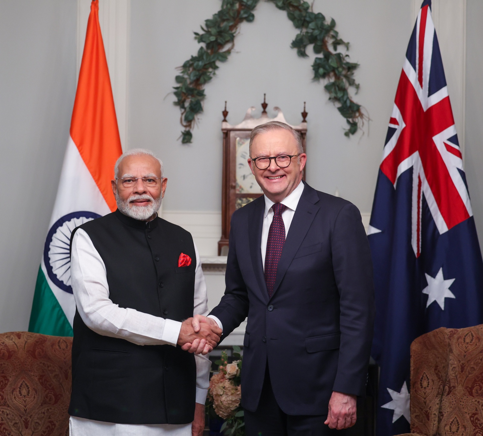 Prime Minister Narendra Modi with Australian PM Anthony Albanese