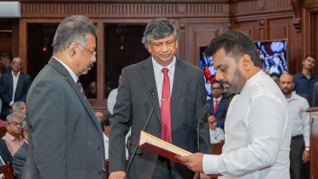 Marxist leader Anura Kumara Dissanayake was sworn in as Sri Lanka's president