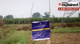 A notice on the property belonging to the ancestors of Pakistan’s former President General Pervez Musharraf.