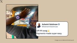 Bengaluru autorickshaw driver uses smartwatch for payments (Image source: @AshwiniVaishnaw/X)