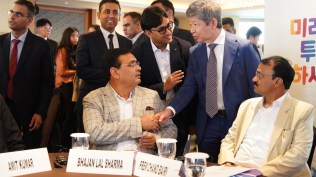 Rising Rajasthan’ Summit 2024, India South Korea long-term partnership, Bhajan Lal Sharma, rajasthan investment summit, India south korea investment meet, ease of doing business, Indian express news