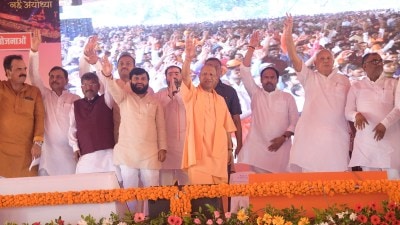 Ayodhya Deepotsav troubles only Pak, Akhilesh: CM Yogi at Milkipur rally