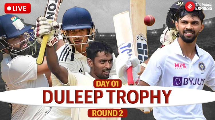 Duleep Trophy 2024, Day 1: Follow the live updates from the second round of matches in Anantapur.