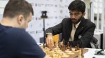 Gukesh D of India, during the final round of the 45th Chess Olympiad in Budapest, Hungary