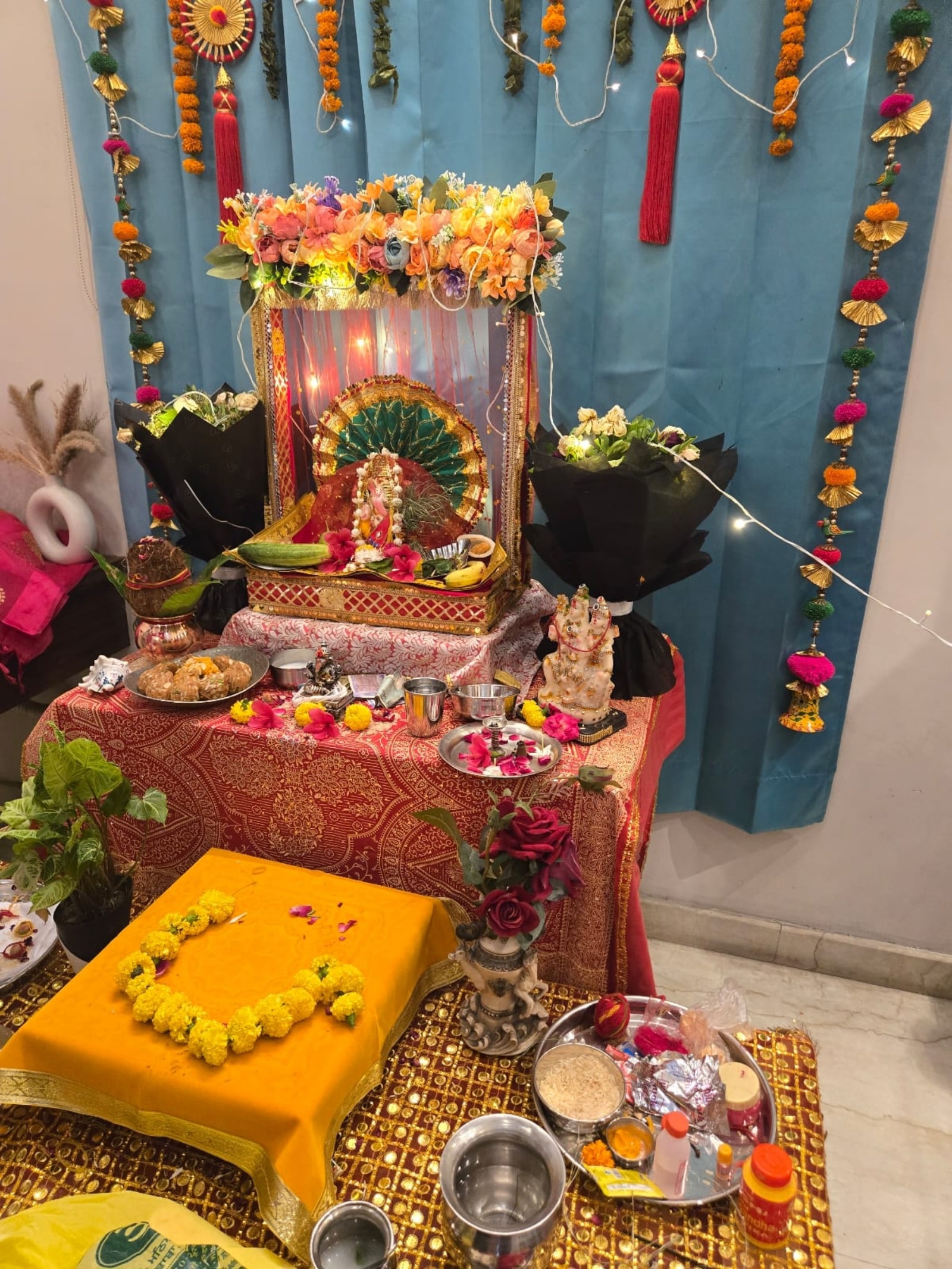 A pandal decorated by the Ohri family in Jalandhar, Punjab. (Photo: Shubhangi Ohri) 