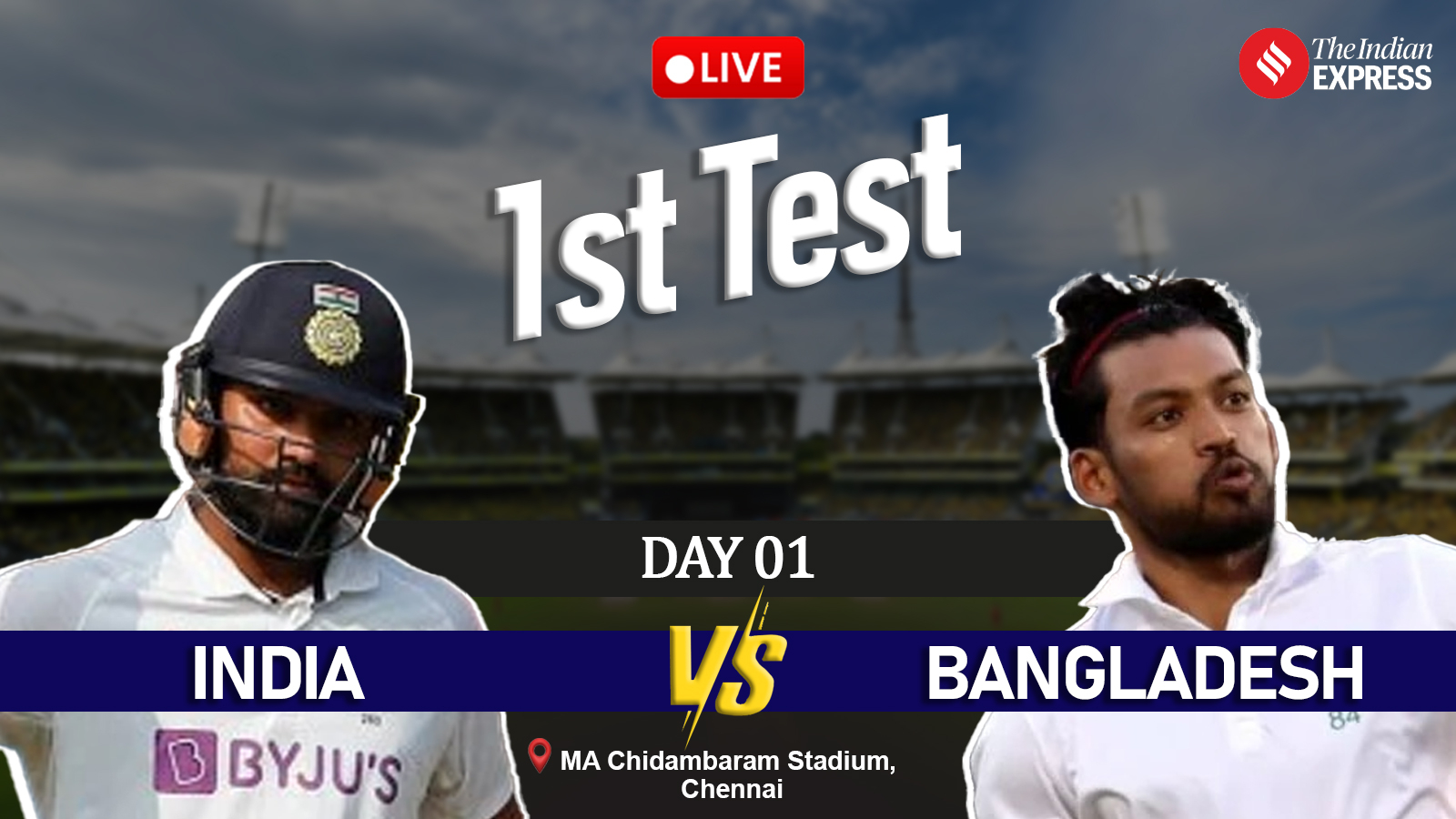 India vs Bangladesh Live Score, Day 1 Test Match: BAN wins toss and opts to bowl first vs IND in Chennai