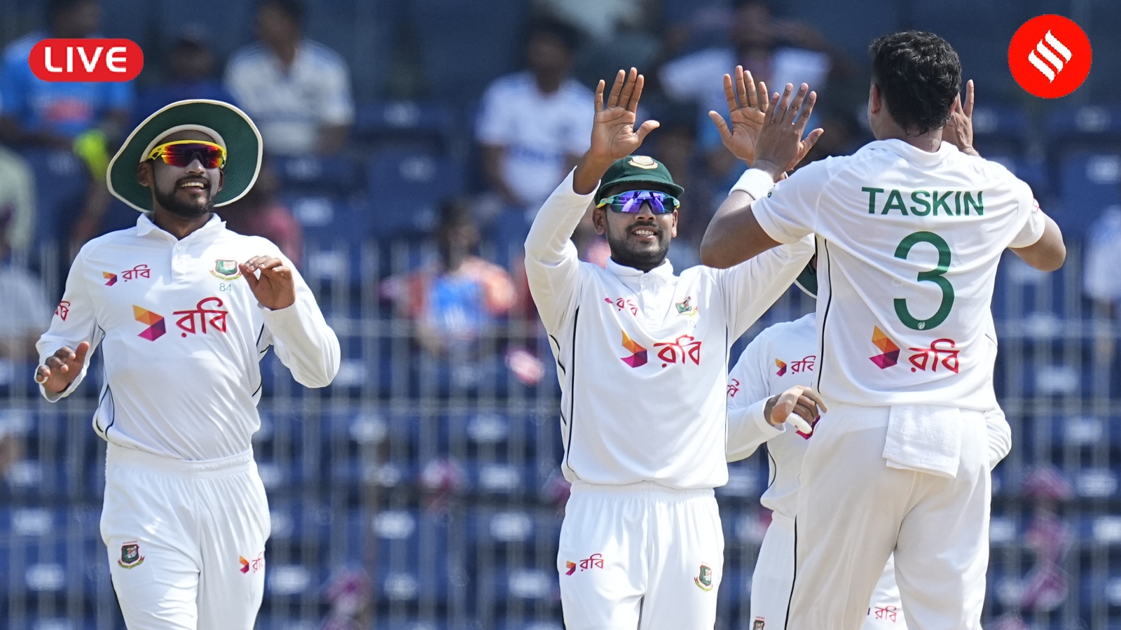 India vs Bangladesh Live Score, 1st Test Day 2 Akash Deep double blow