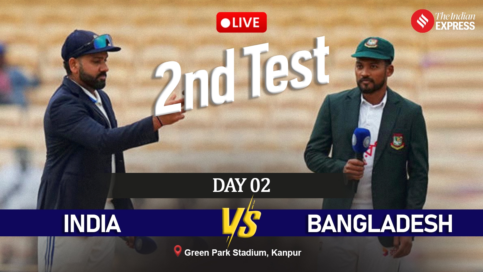 India vs Bangladesh Live Score, 2nd Test Day 2: BAN resume at 107/3; Akash Deep strikes twice in Kanpur