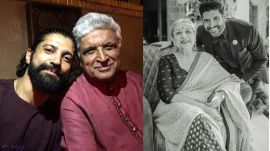 Farhan Akhtar, Javed Akhtar, Honey Irani