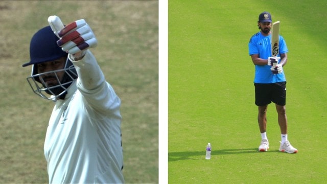 KL Rahul and Rishabh Pant at the Duleep Trophy encounter at the M Chinnaswamy Stadium