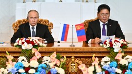 Russian President Putin visits Mongolia