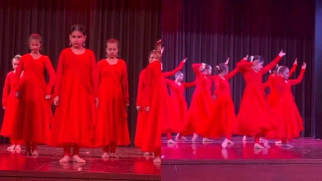 Young girls' dance performance to 'Mahabharat' title song (Image source: @dance.esha.dance/Instagram)