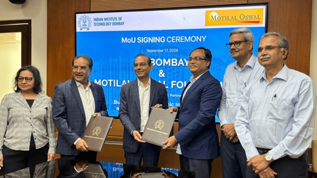 As part of the agreement, Motilal Oswal Knowledge Centre will be set up in IIT Bombay’s campus, with an area of around one and 1.2 lakh square feet