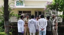grenade blast, CFSL team inspecting the house in Sector 10 Chandigarh
