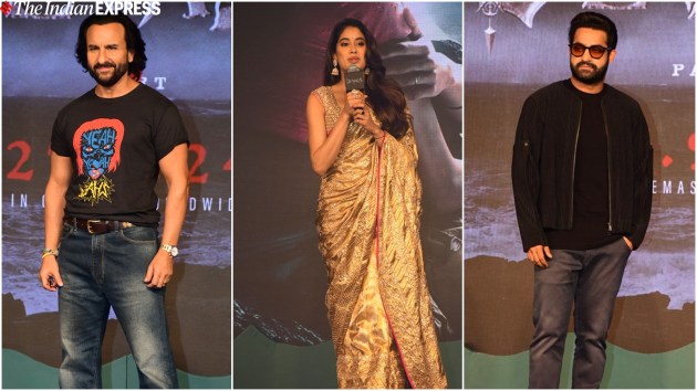 'Nervous' Saif Ali Khan thanks Jr NTR for patience at Devara Part 1 trailer launch