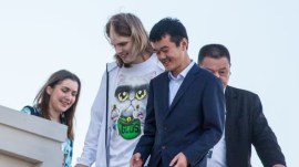 Richard Rapport (second from left) is unlikely to return as Ding Liren's second for the World Chess Championship this year. (PHOTO: FIDE/Anna Shtourman)