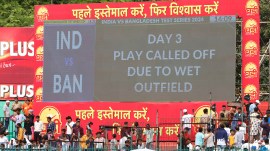India vs Bangladesh: On Day 2, rain stopped raining at 10 am but play was called off at 2 pm. On Day 3, dampness in the outfield prevented the start of play. (BCCI)