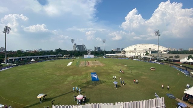 Not a single ball has been bowled in the one-off Test between Afghanistan and New Zealand at the Greater Noida Sports Complex Stadium, which is also known as the Shaheed Vijay Singh Pathik Sports Complex. (PHOTO: Pratyush Raj)