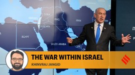 Israeli Prime Minister Benjamin Netanyahu attends press conference for international media in Jerusalem