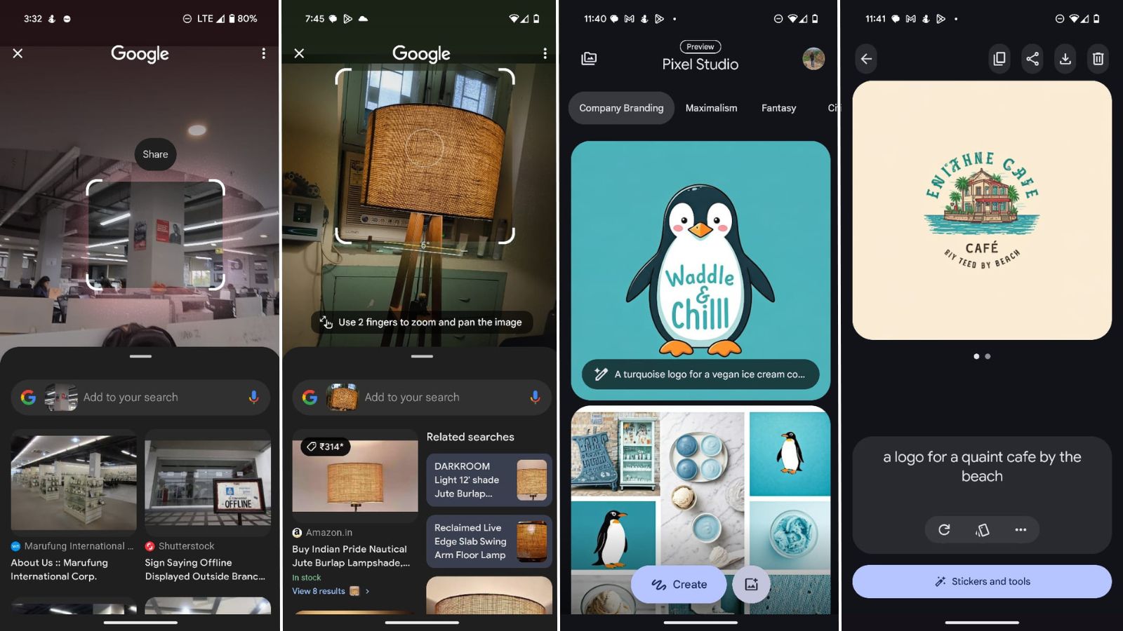 Circle to Search and Pixel Studio on Pixel 9. (Image: Bijin Jose/The Indian Express)