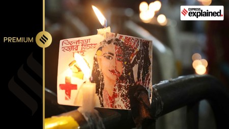 Artwork from the 'Reclaim the Night' protests at Shyambazar crossing in Kolkata on September 4.
