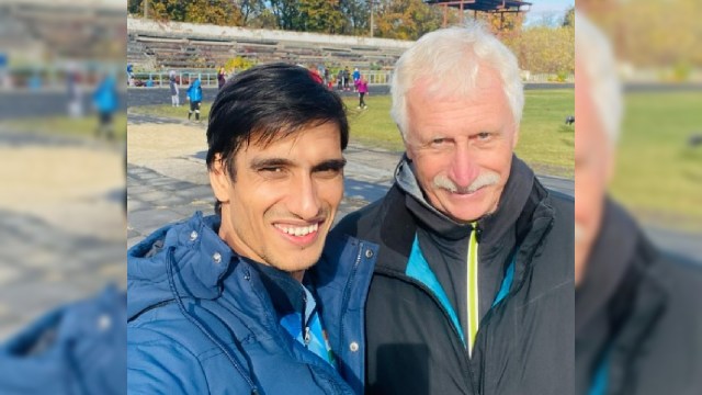 Sharad Kumar’s coach Nikitin Yevhen lives in the Ukrainian city of Kharkiv. Sharad won his second medal at the Paralympics in Paris, a silver following a bronze at Tokyo three years back. (Sharad Kumar Instagram)