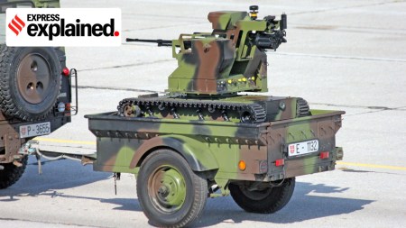 Until recently, the debate on military AI had been focused on autonomous weapons, the so-called ‘killer robots’. Here, Serbian Land Rover Defender towing trailer has the "Miloš" tracked combat robot.